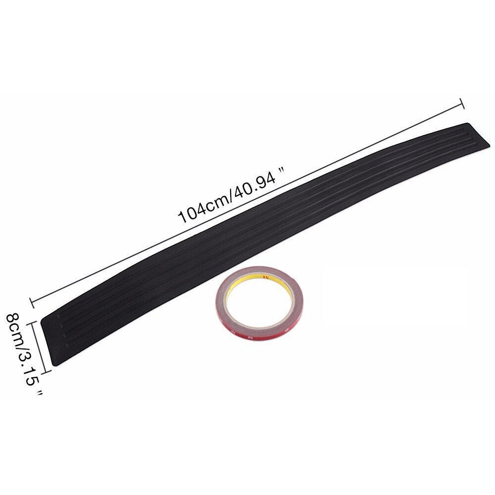 Auto Achterbumper Protector Sticker Case Voor Volvo S40 S60 S80 S90 S40 XC60 XC90 V40 V60 V90 C30 XC40 XC70 V70: 104CM X 8CM Black