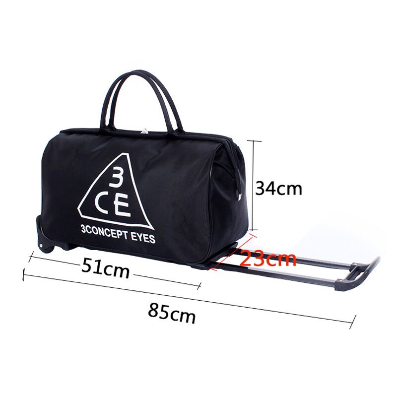 Dam åkpåse herr vagn sportväskor bagageväska resväska på hjul lätt resa duffelpack helgpaket