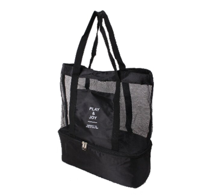 Strand isolatie zak dubbele isolatie pack outdoor picknick tas mesh ijs zak