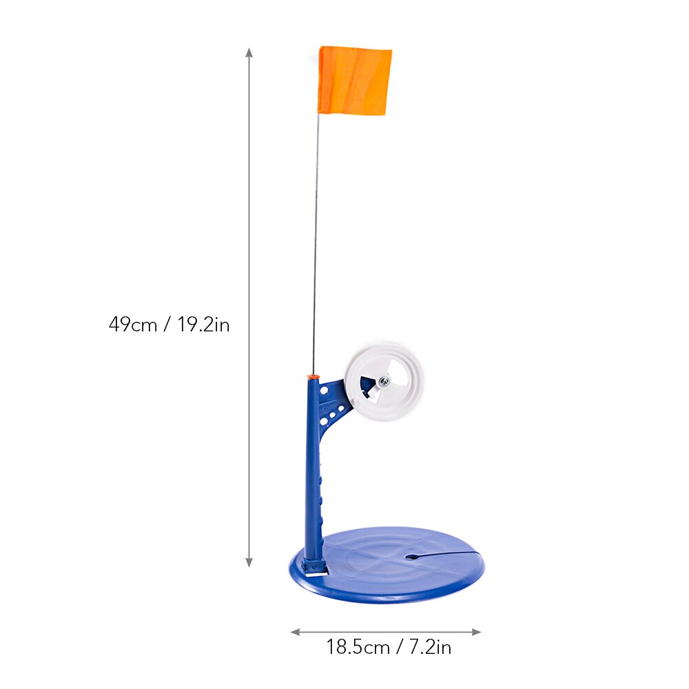 Ice Fishing Tip-up Metal Pole Orange Flag Tip up Anti-corrosion Plastic Tip up Kit Ice Fishing Accessory