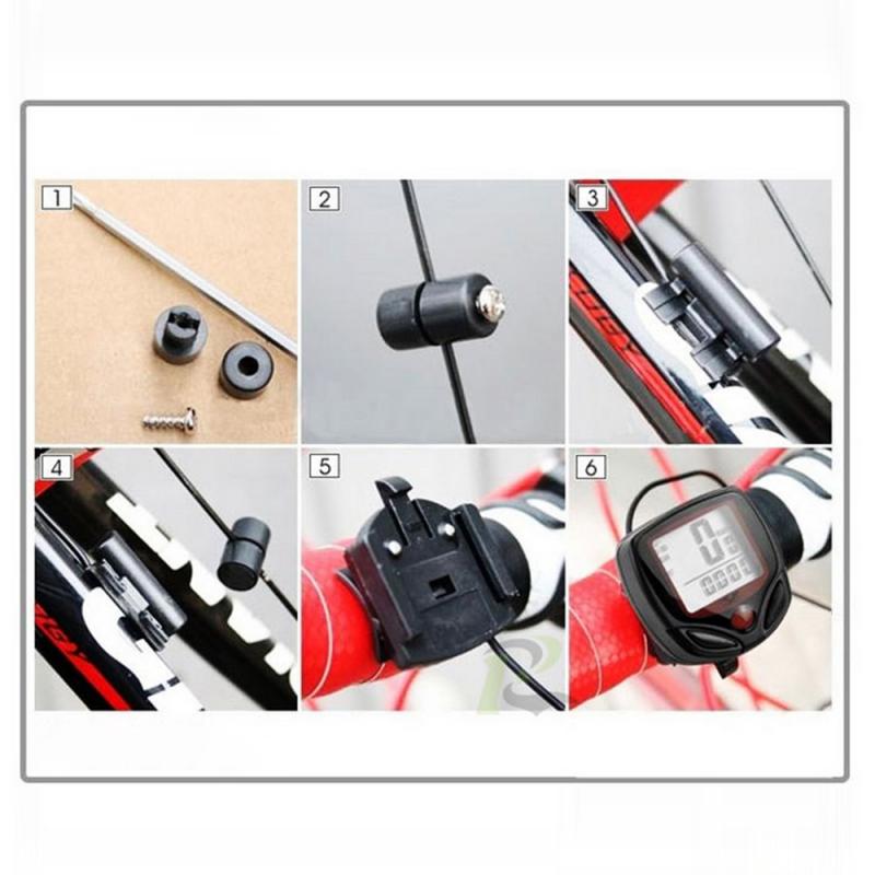 Bike Computer Waterproof Bicycle Odometer LCD Digital Display Cycling Speedometer Riding Accessories riding equipment TSLM1