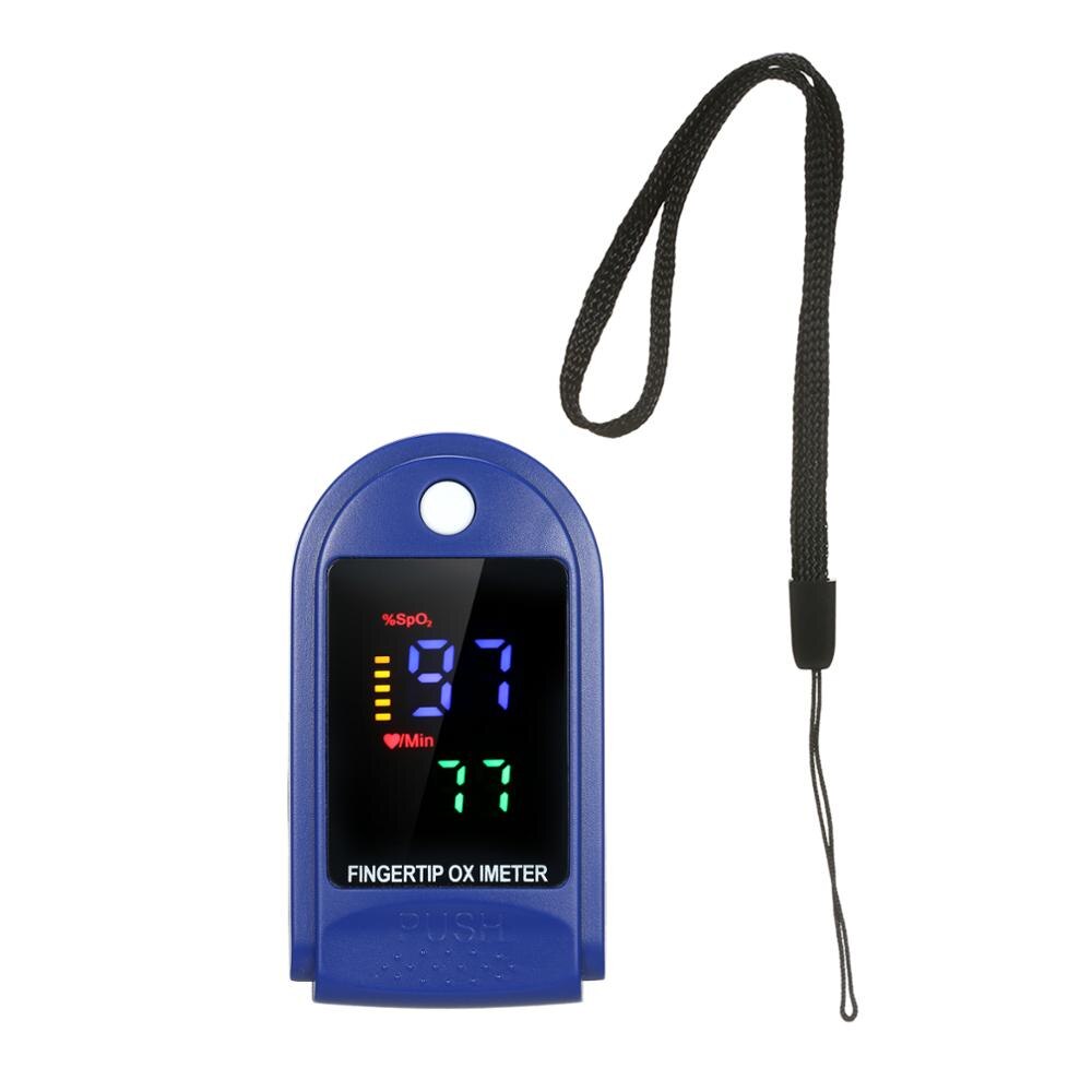 Digitale vingertop pulsoximeter met oled-display, bloedzuurstofsensor, mini- spo2- monitor en polsslagmeter.: Type 2- blauw