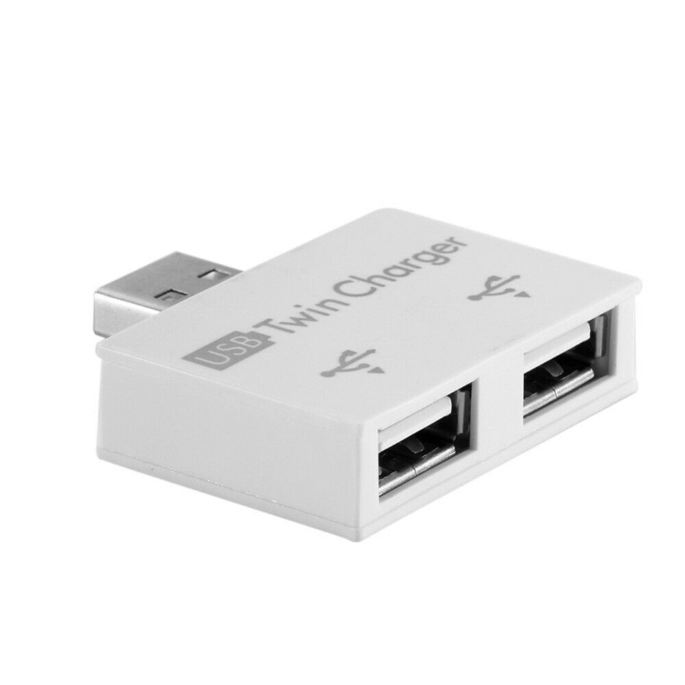 Hoogwaardige Universele Mini USB Hub 2 Port Charger Hub Adapter USB Splitter voor Telefoon Tablet computer