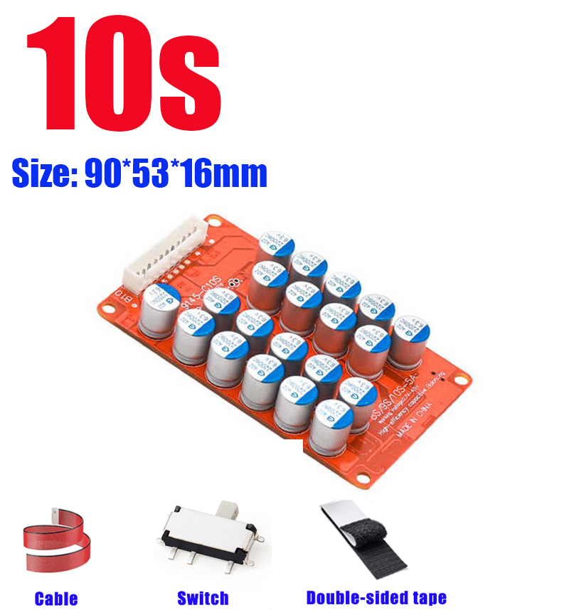 5A Batterij Actieve Equalizer Balancer Egalisatie Balanceren Li-Ion/LiFePo4 18650 Lithium Balance Board 4 S 8 S 10 S 16 S 24 S: Sky Blue