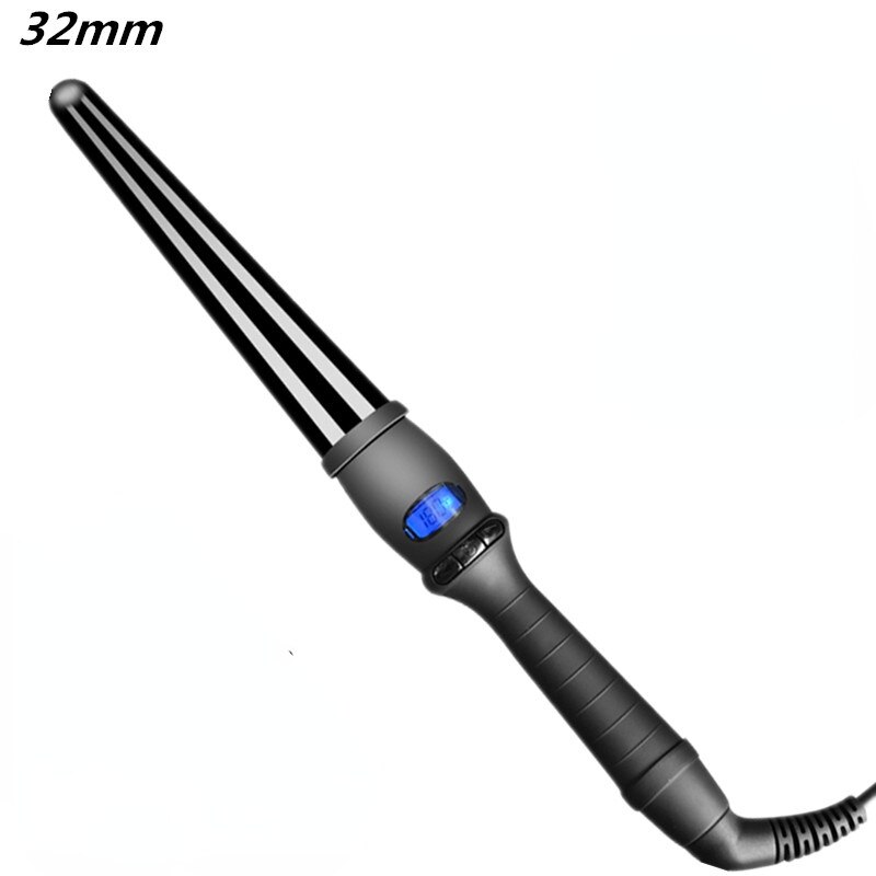 Curler curling rod LCD conical curler single tube ceramic glazed pear cone electric curler fast hair styling tool