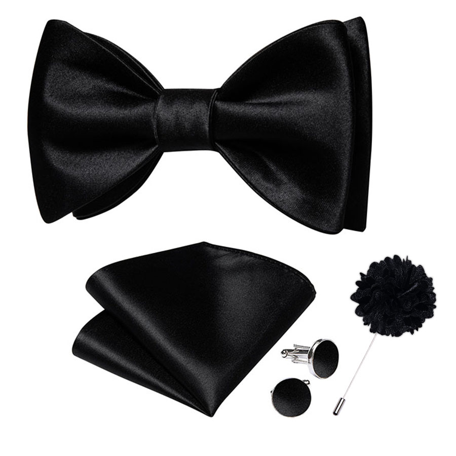 Pajarita con broche para hombre, mariposa negra sólida para novio, boda, graduación, trajes de esmoquin, accesorios, para marido: Blanco