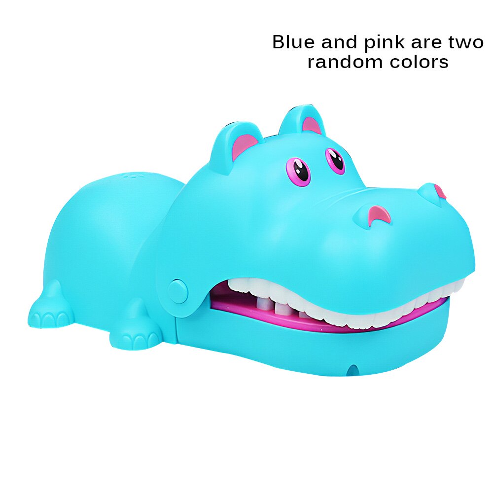 Mouth Dentist Bite Finger Toy Large Crocodile Pulling Teeth Bar Games Toys Kids Funny Toy For Children Kids Game Biting Finger: random hippo 1