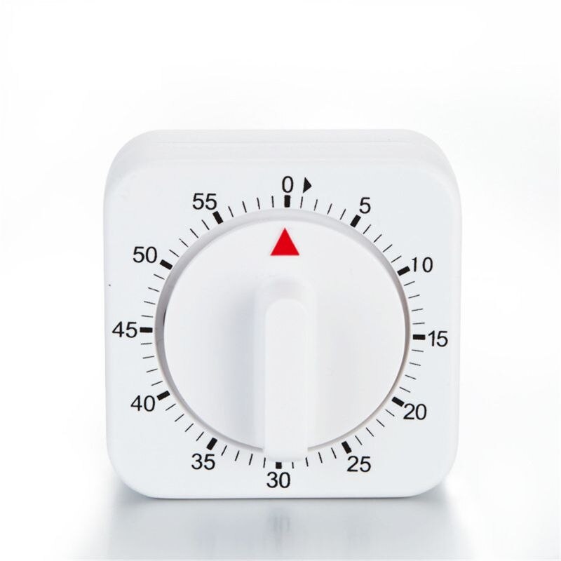 Square 60 Minute Mechanical Kitchen Cooking Timer Countdown Alarm Food Preparation Baking Mechanical Time
