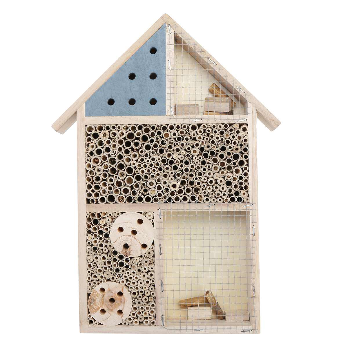 Insect House Bee House Honey Tools Wooden Insect Bee Breeding Shelter Wood Nests Box Bug Room Garden Decoration for Garden