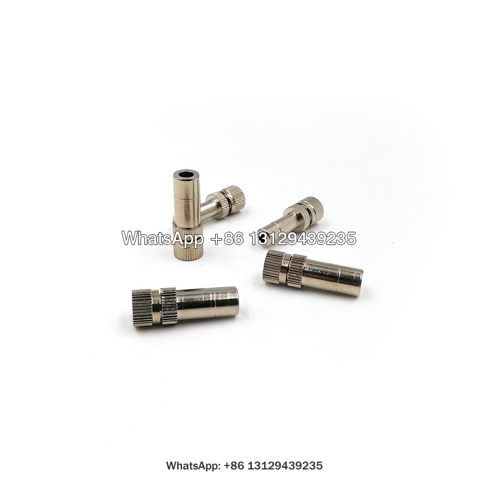 8mm Outdoor Irrigation Fog Spray Brass Cooling System Mist Nozzle,Fine Mist Spot,Low Pressure Fog Mist Nozzle,Push-in Mist Nozzl