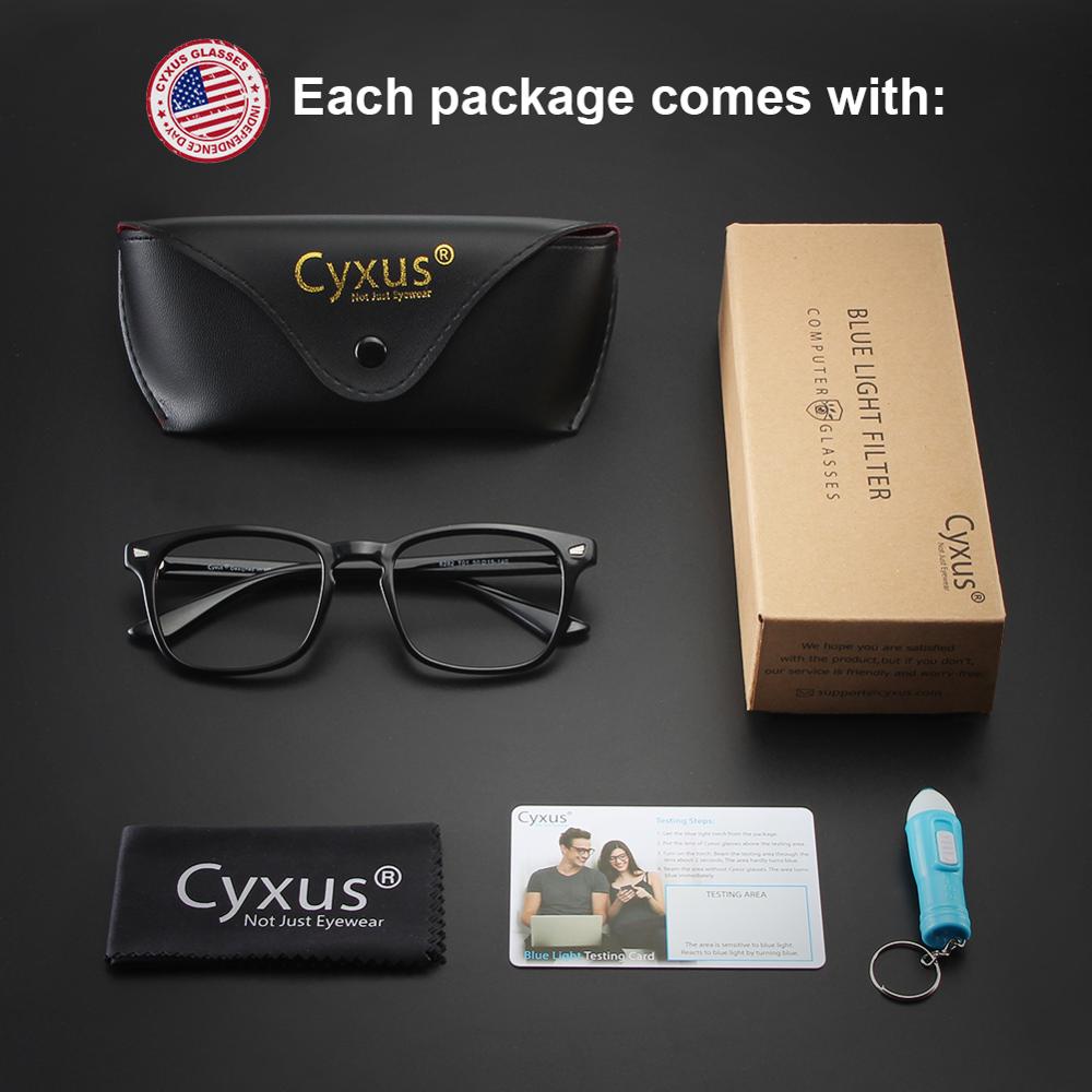 Gafas de ordenador con filtro de luz azul Cyxus para actualización de Marco TR90 antiocular para hombres/mujeres-8182/8282