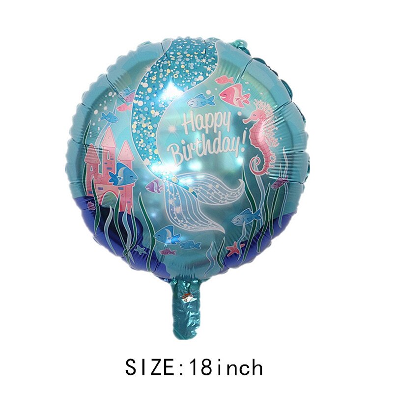 18 pouces rond arc-en-ciel nuage ballon fête d'anniversaire décoration de mariage boule bleu rose gonflable feuille d'aluminium hélium ballon