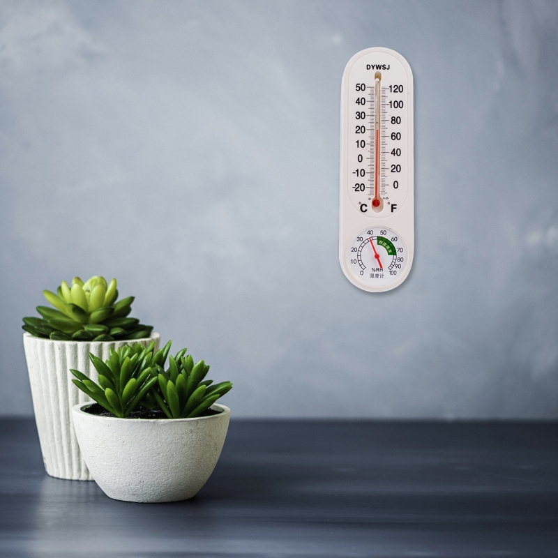 Thermometers Temperature Humidity Gauge Meter with Celsius/Fahrenheit ℃/℉ for Patio Field Cellar Garden Humidors Green M31 23