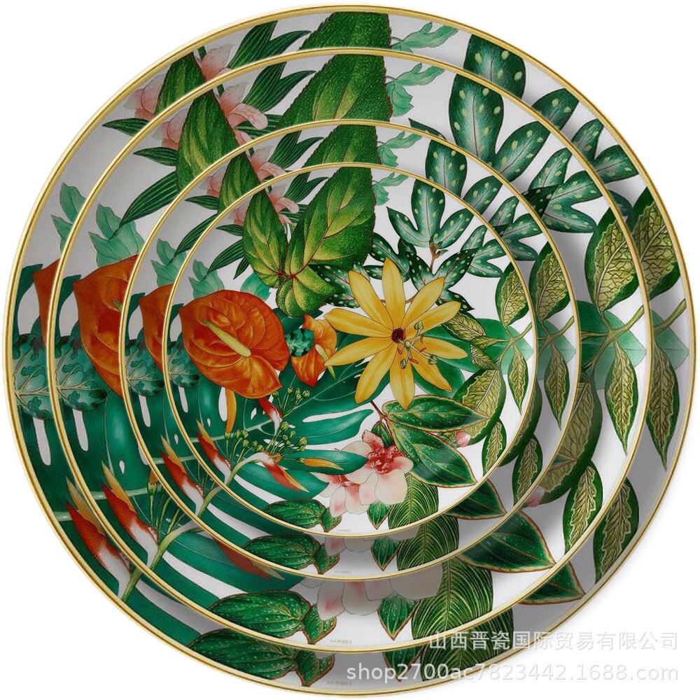 Summer style series plate hotel restaurant theme plate salad fruit cake plate plate plate set