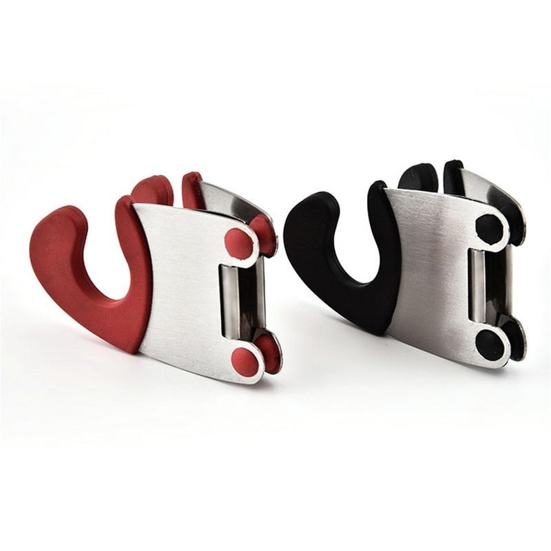Rustfrit stål grydeclips øske klemme tangholder til grydepan skeholder spatel opbevaringsstativ køkken køkkenredskaber