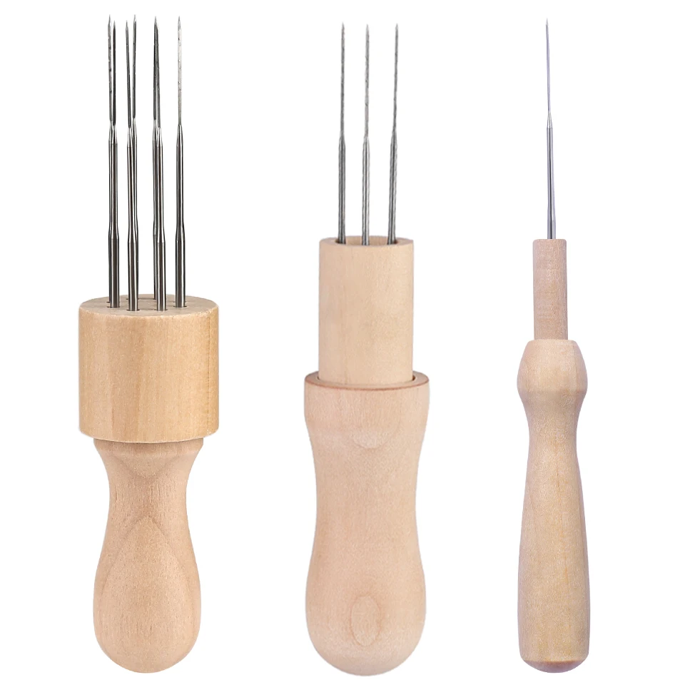 1 ~ 100 stk. uldfilt nålefilt nålefilt startsæt filtenåle filt med fingerhuler gør-det-selv-pakke til filtning