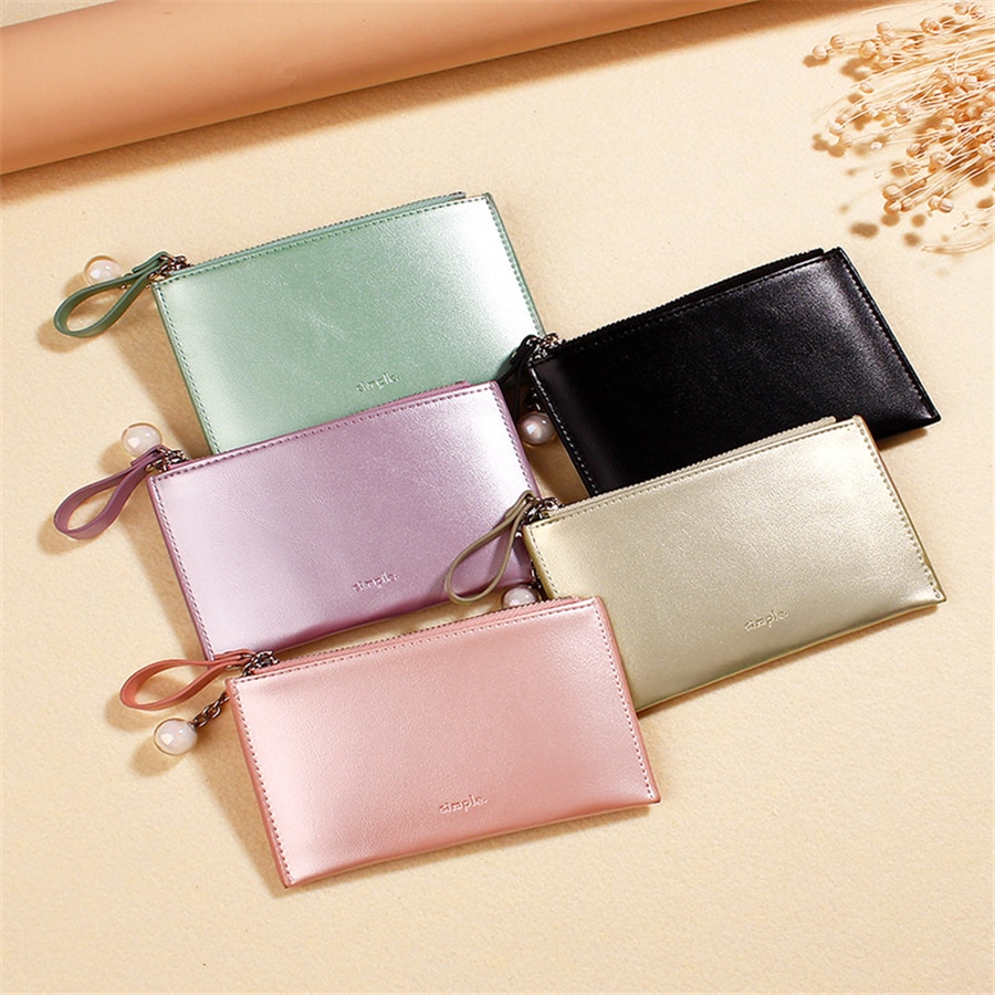 Mini Women's Wallet Female Slim Cute Leather Thin Ladies Coin Purse for Cards Small Wallet Women with Zipper portomonee vrouwen