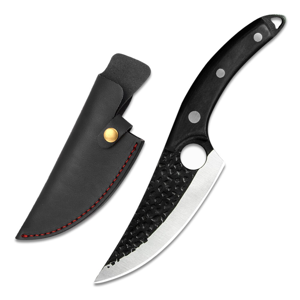 Leather Sheath for 5.5" 6" Inch Boning Knife Serbian Full Tang Slicing Cleaver Kitchen Knife Sheath Cover Knife Protective Case: knife set