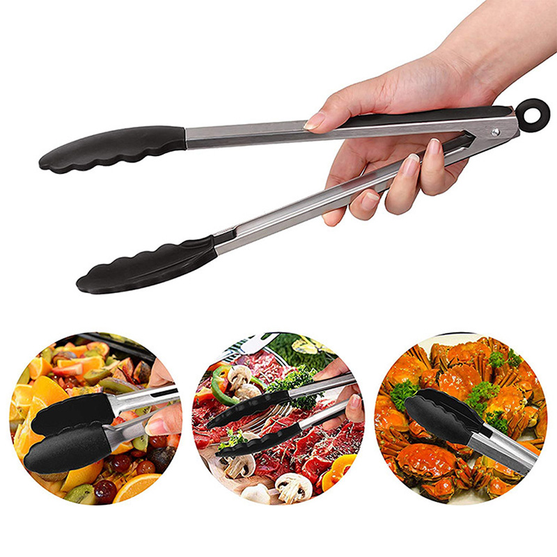 Pinces pour Barbecue en Silicone de alimentaire, pour Barbecue, ustensile de cuisine pour pain salade, accessoires pour Barbecue
