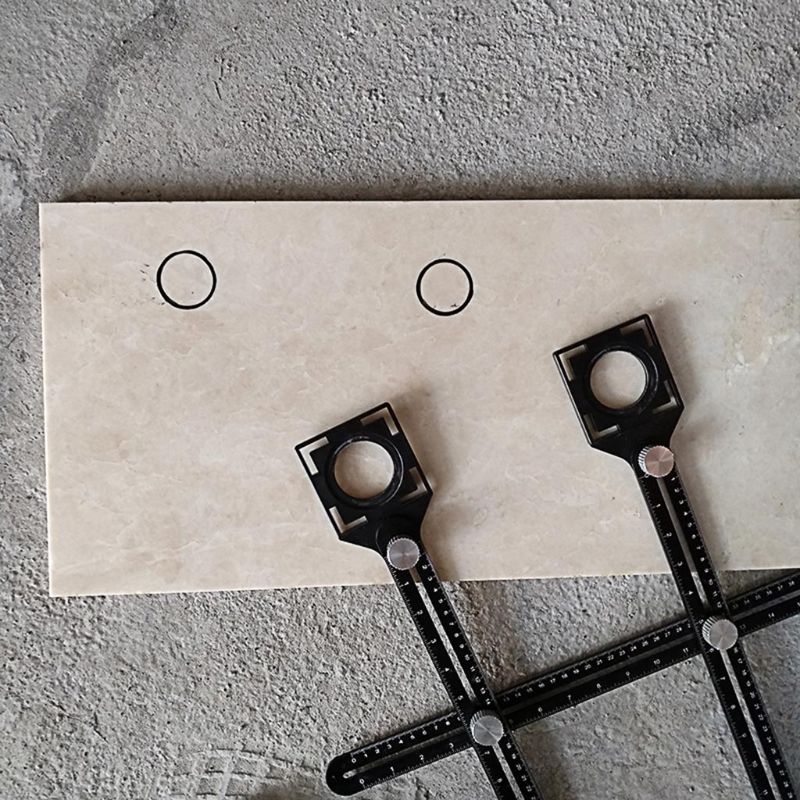 Aluminiumlegering multi-hoek meetinstrument zesvoudige liniaal positionele locator universele trepanatie lineatie tegel glas ponsgereedschap