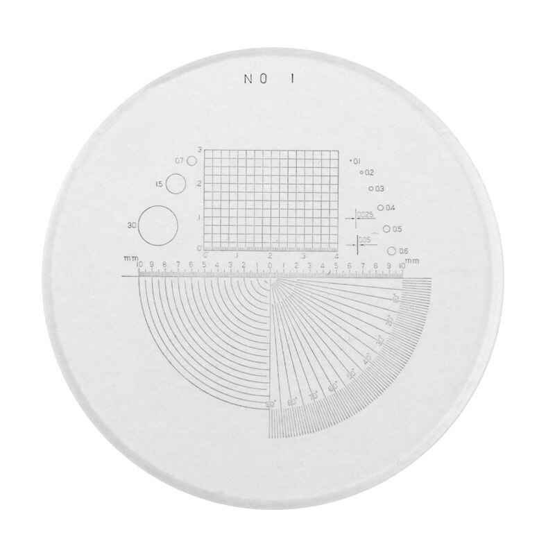 Diameter 35 mm vinkel sigtekors / kryds sigtemiddel mikrometer til forstørrelsesglas mikroskop skala sigtemiddel måling: Orange