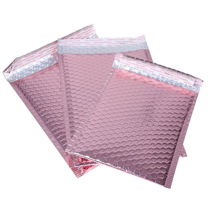 10Pcs Rose Gold Foam Envelope Bags Self Seal Mailers Padded Envelopes With Bubble Mailing Bag