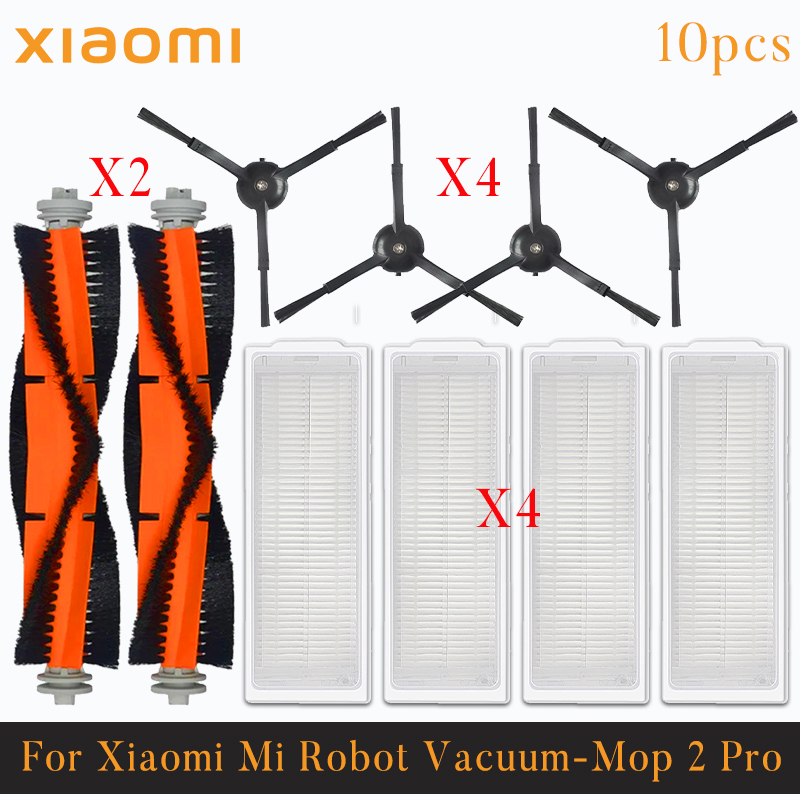 Voor Xiaomi Mi Robot Vacuüm-Mop 2 Pro/Lite MJST1SHW MJSTL Hepa Filter Mop Doek Belangrijkste Zijborstel Mijia Stofzuiger Accessoires: Licht Groen