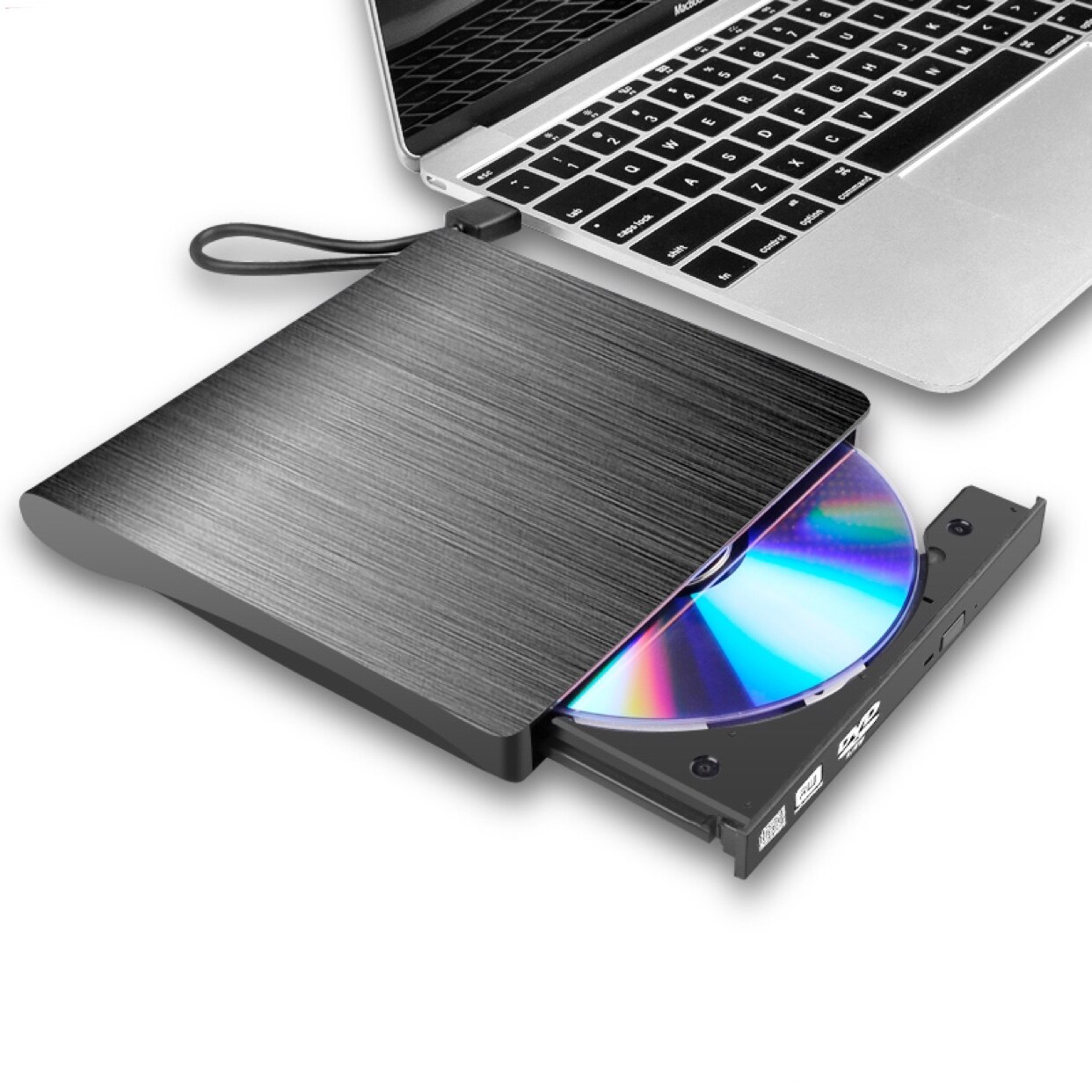 Lecteur optique externe Slim USB type-c RW pour CD, DVD, enregistreur, graveur pour ordinateur de bureau, portable, Mac