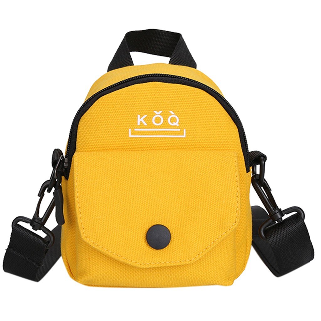 Women Canvas Bag Hong Kong Style Harajuku Style Letter Small Shoulder Bag Korean Style Fashionable Casual Messenger Bags#25: Yellow