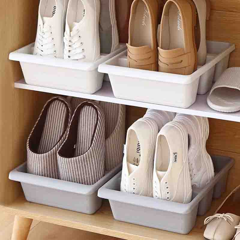 1-3 PCS Household Shoe Cabinet Oblique Plug-In Bed Shoe Storage Door Simple Shoe Rack Oblique Storage Box Integrated Shoe Box
