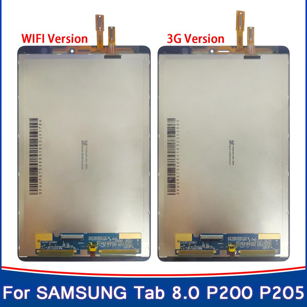 100% Display with Touch Screen For Samsung Tab A 8.0 SM-P200 SM-P205 P200 P205 LCD Touch Screen Digitizer