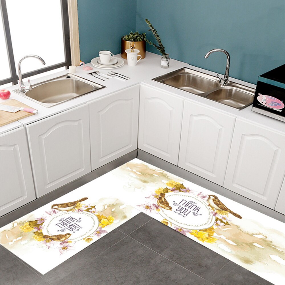 40×60+40×120cm Kitchen Mats Absorb Water, Oil, Anti-skid, Oil-proof And Waterproof: C