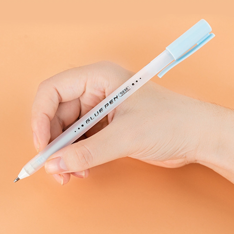 Pen Shaped Glue Stick Transparent Washable Adhesive Glue Pen for DIY Paper Art Crafts Photo Album Cards Making