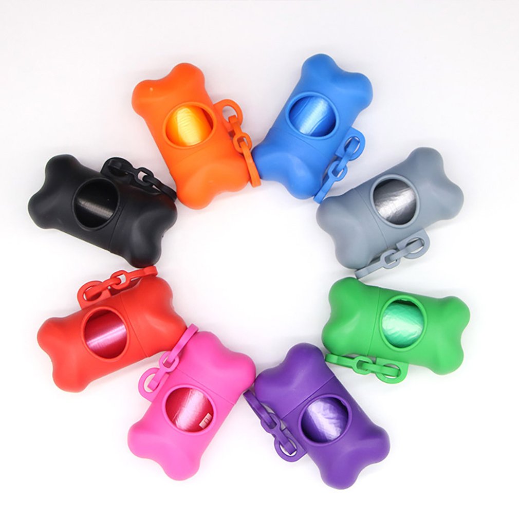 Pet Waste Bag Dispenser For Dog Waste Bag Holder - Plastic Garbage Bag Dispenser Carrier Case，Dog Pet 1 Roll Waste Poop Bags