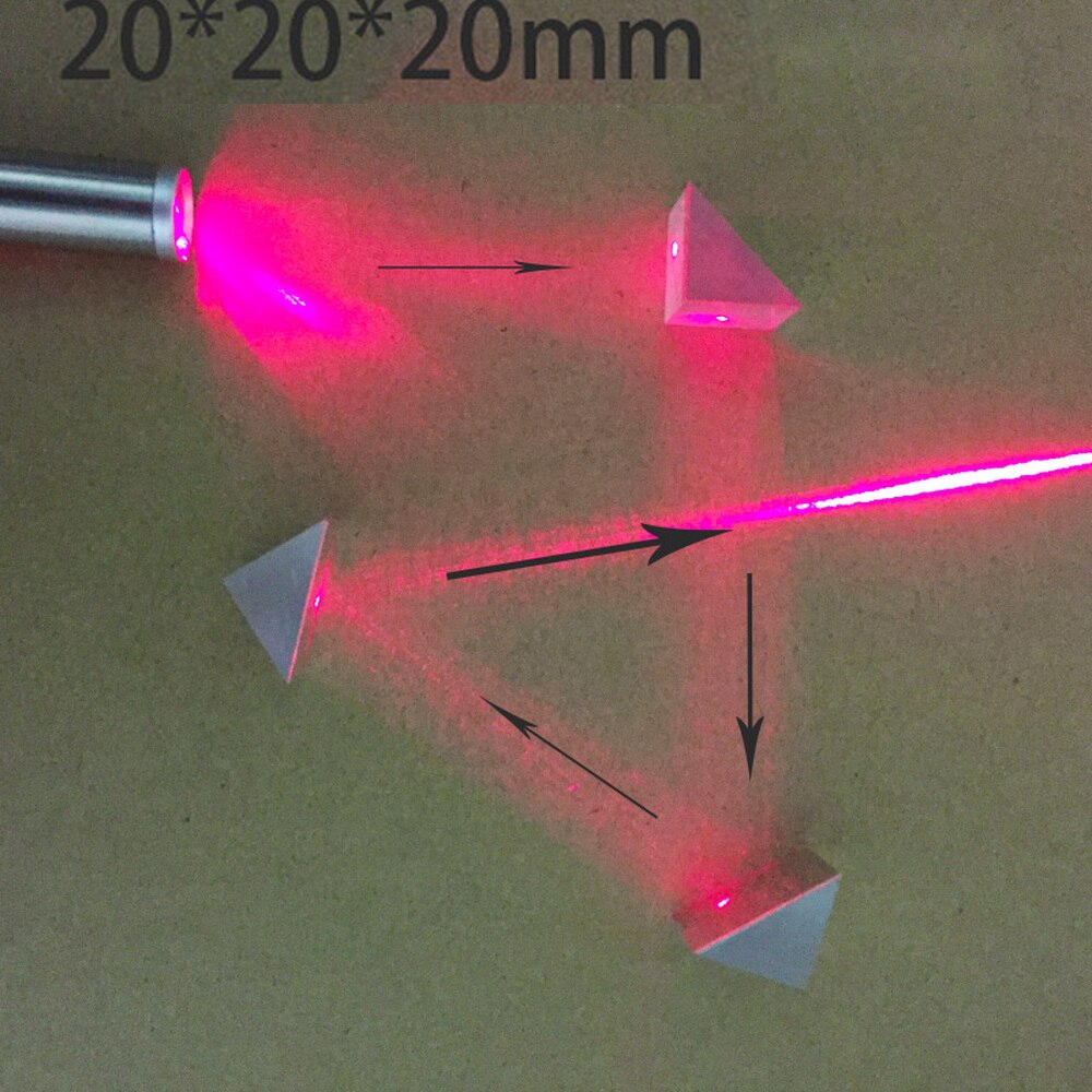 K9 optisk glasbearbejdning retvinklet prisme 90 graders total refleksion skråt planbelagt optisk prisme linse behandling