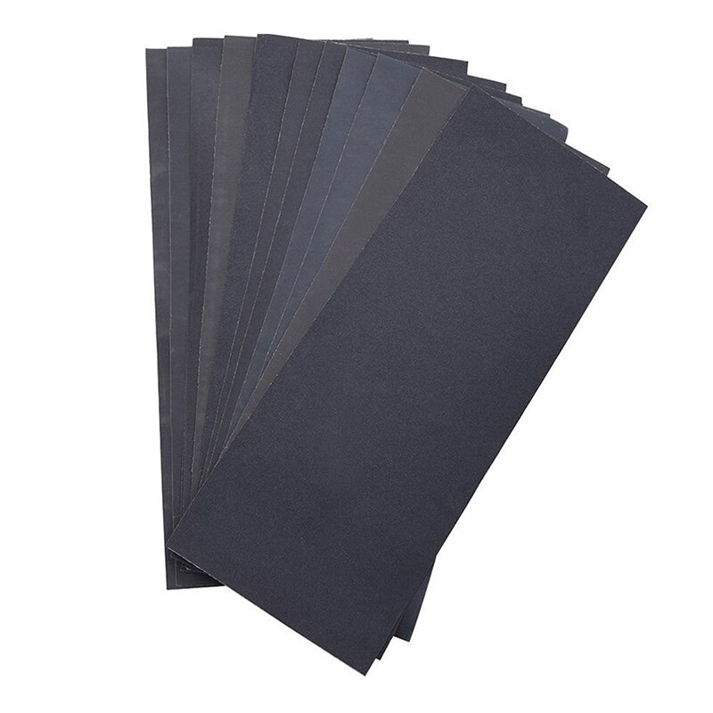 Fixinus Schuurpapier, 14 stuks, korrelgrootte 400-2000, nat en droog, voor auto, metaal, houten meubels, steen, lak, glas, water, 23 x 9 cm Fixinus Schuurpapier, 14 stuks, korrelgrootte 400-2000, nat en droog, voor auto, metaal, houten meubels, steen, lak, glas, water, 23 x 9 cm