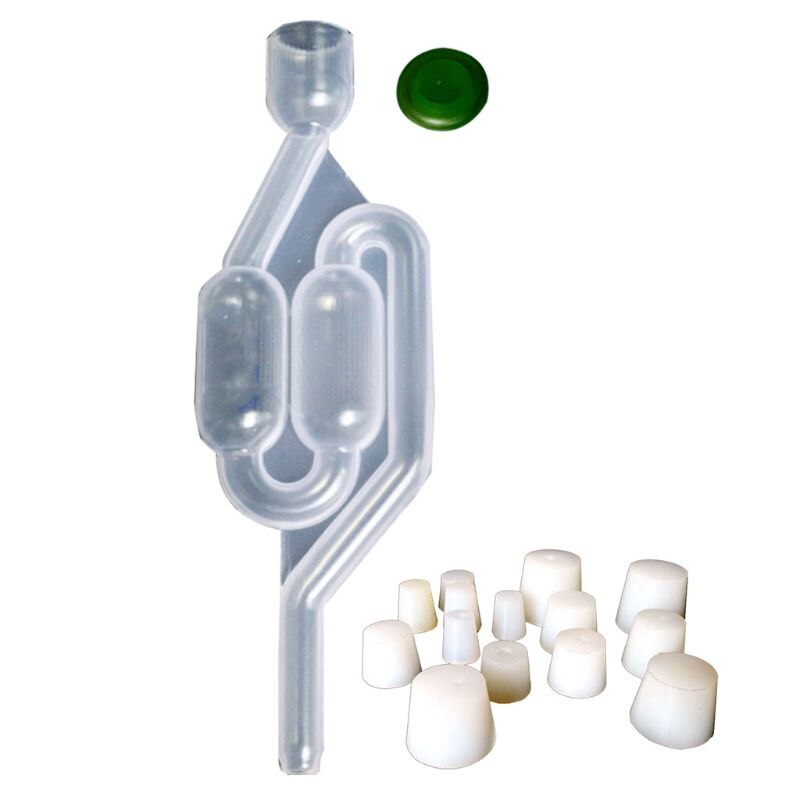 Airlock para fermentación tipo burbuja doble S tapón burbuja Airlock burbuja doble Airlock para fermentador de vino y fabricación de cerveza