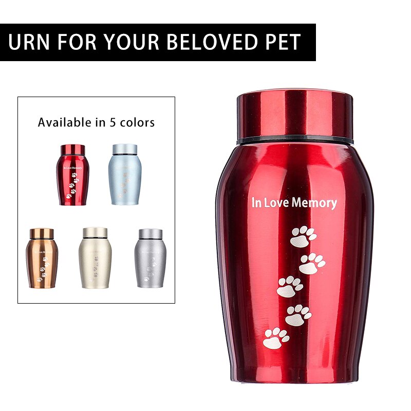 Urnes en acier inoxydable pour animaux de compagnie, 250ML, pour chiens, chats, oiseaux, souris, cendres de crémation, souvenir, dortoir