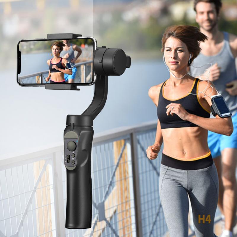 Gimbal Stabilizer for Smartphones & Action Cameras - Single Handle Bluetooth Mount