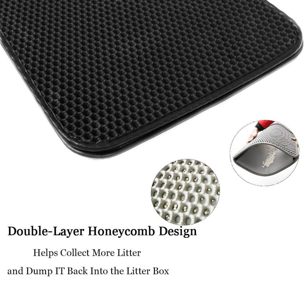 Trapping Mat Cat Litter Trapper Mat Double Layer Cat Litter Mats Scatter Control Waterproof and Urine Proof Trapper Mats