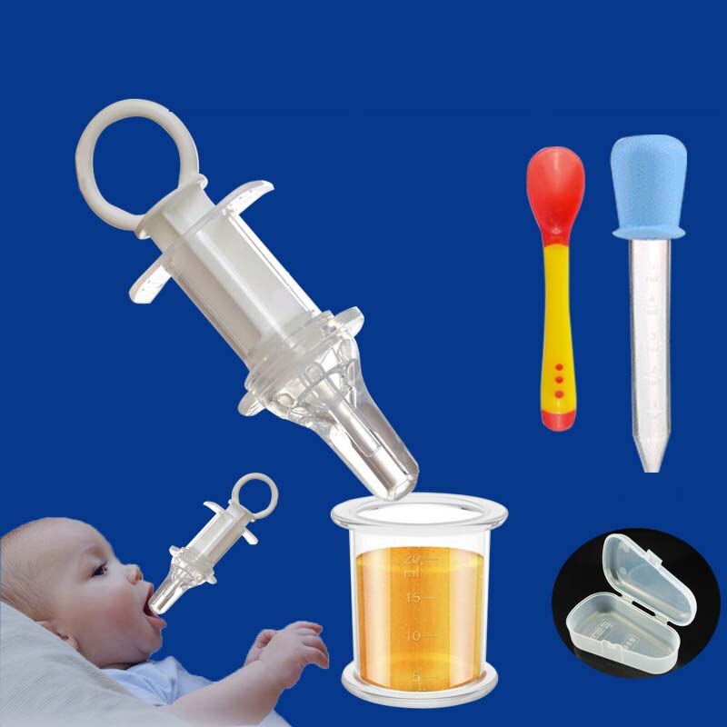 5 st spädbarn baby barn smart medicin dispenser nyfödd foder medicin enhet redskap medicin droppare med skala kopp babyvård