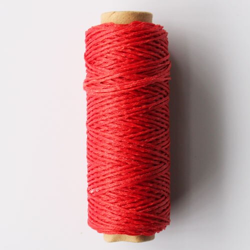 150D Lederen Gewaxt Draad Koord Leer Ambacht, 1Mm Diameter String Katoen Lijn Draad Lederen Stitching Tool Diy Materiaal 50Meter: red thread