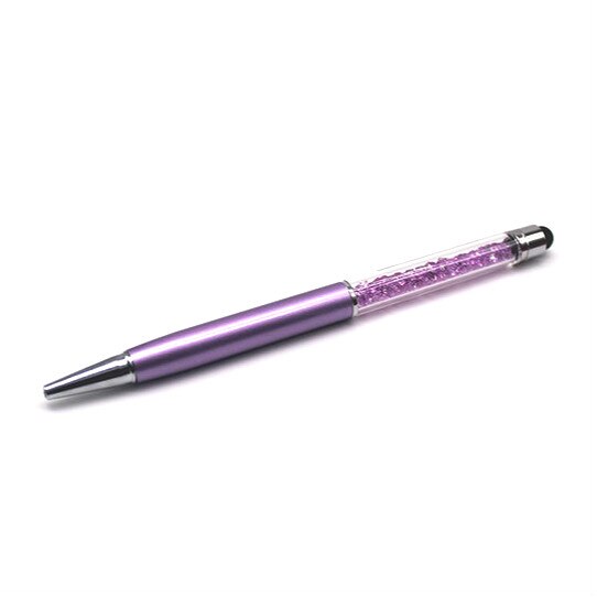 Crystal Ballpoint Pen Touch Screen Stylus Pen Useful 2 in 1 Tablet Pen For Pad Phone Smart Phone: Light Purple