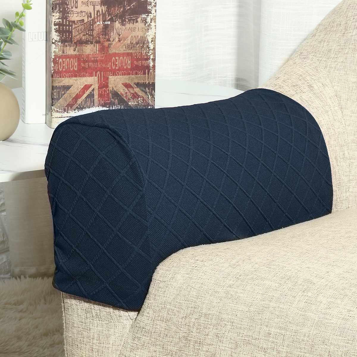2 uds muebles nuevos reposabrazos cubre sofá fundas para sofá silla brazo protectores Anti-deslizamiento elástico