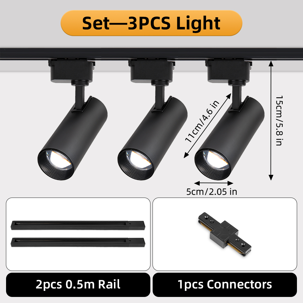 Faretti portato su Binario Dimmable - Dimmerazione 3 Colori - 220V-240V - macchiare Arredo Interni: Giallo chiaro / Nero