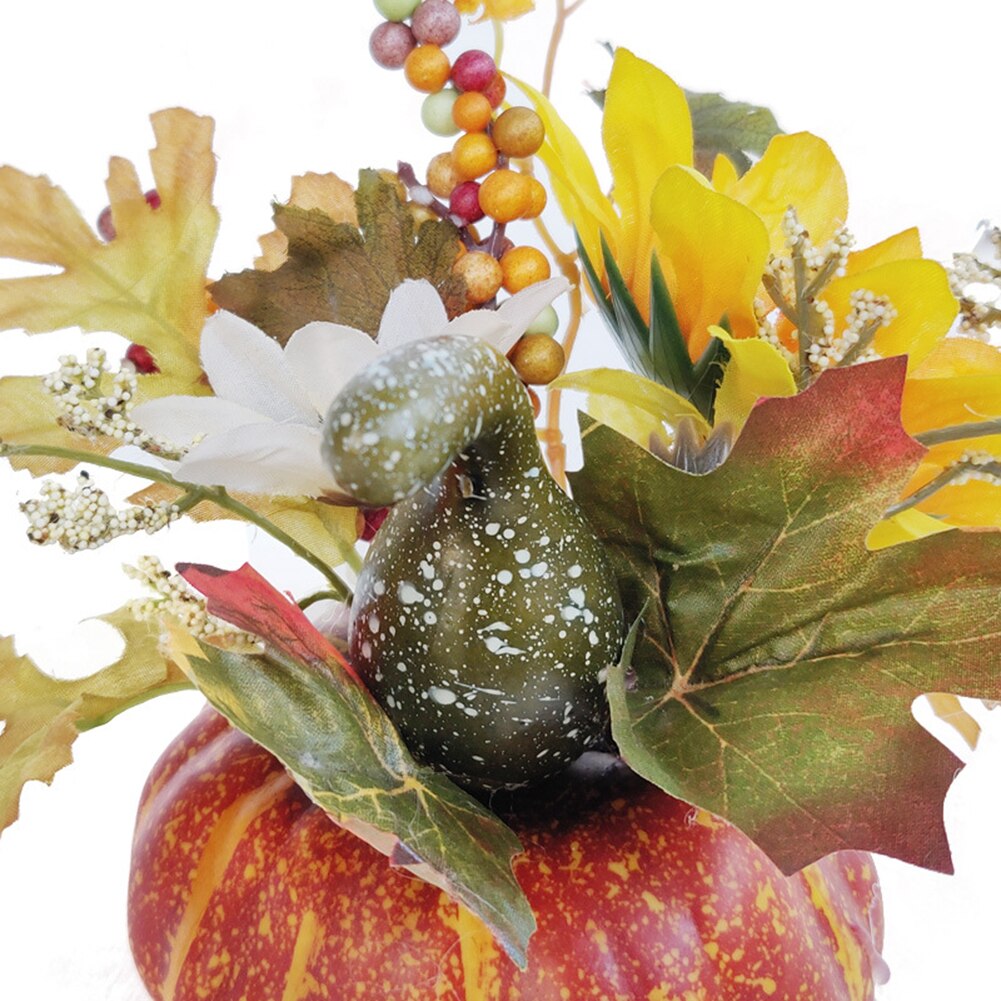 Fall Autumn Decoration Pumpkins Harvest Props Artificial Pumpkin Leaves For Halloween Harvest Festival