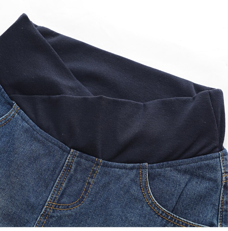Gravide kvinders shorts sommer slid lavtaljede denim shorts løse barselsbukser