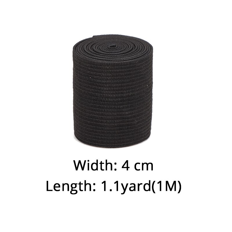 Accesorios de costura para ropa interior, peluca elástica suave, banda elástica de goma elástica negra, gran , 15/25/35/40Mm, superventas: 4cm width 1meter
