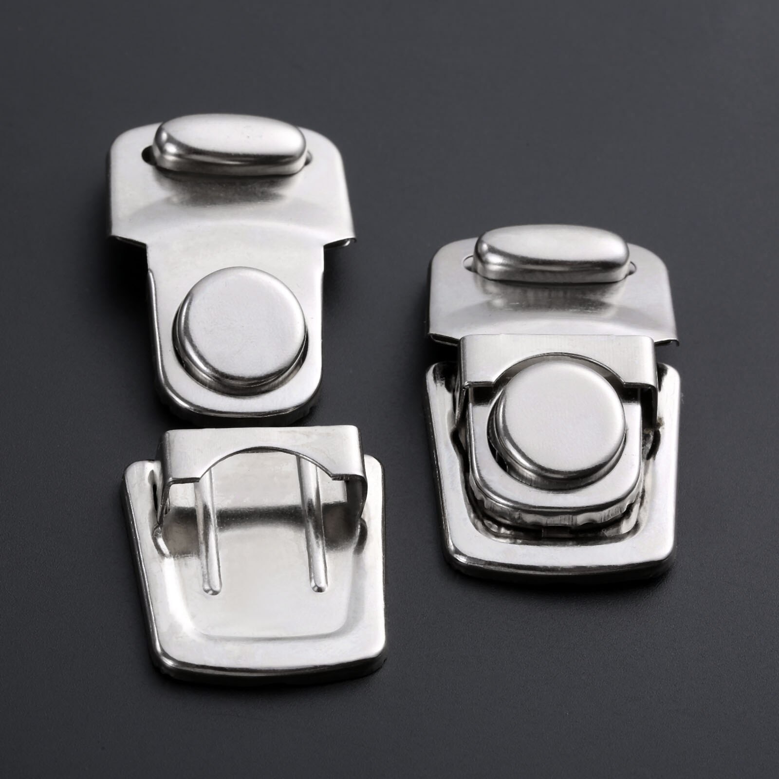 10/2Pcs Silver Bag Clasps Metal Box Lock Buckles Hasp Latch Jewelry Case Wine Boxes DIY Handmade Bags 28*45mm/1.10*1.77in