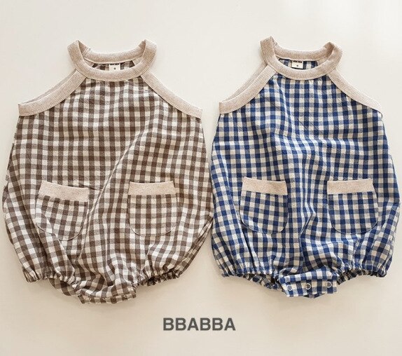 sommer Neue Stil Plaid Strampler Korea Kinder baby mädchen romper